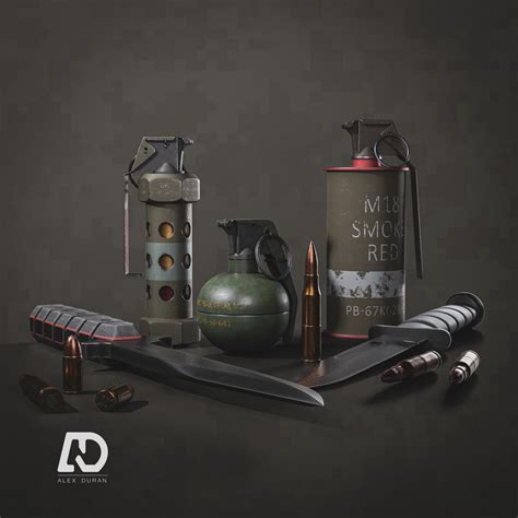 Artstation Military Set Small Props