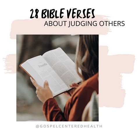 28 Bible Verses About Judging Others - Gospel Centered Health