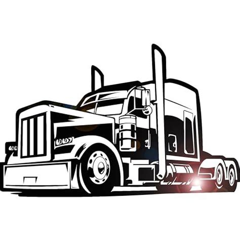 Large Vinyl Wall Decal American Semi Trucks SUV Car Garage Decor