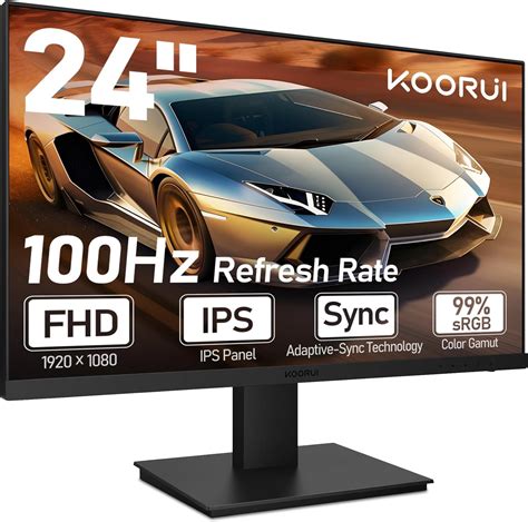 Amazon KOORUI Monitor De Juegos Full HD 1080p De 24 Pulgadas 100