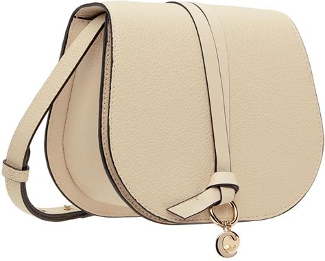 Chloé Beige Mini Alphabet Saddle Bag Chloe