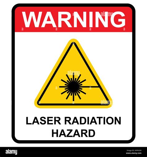 Laser Radiation Danger Label Icon Safety Protection Information Symbol