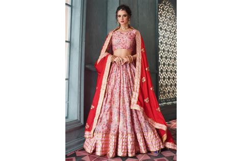 Pink Silk Ghagra Choli 5011