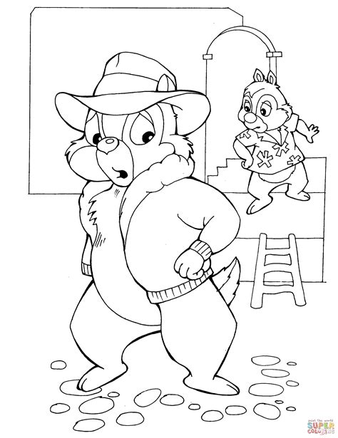 Chip and dale coloring pages to download and print for free