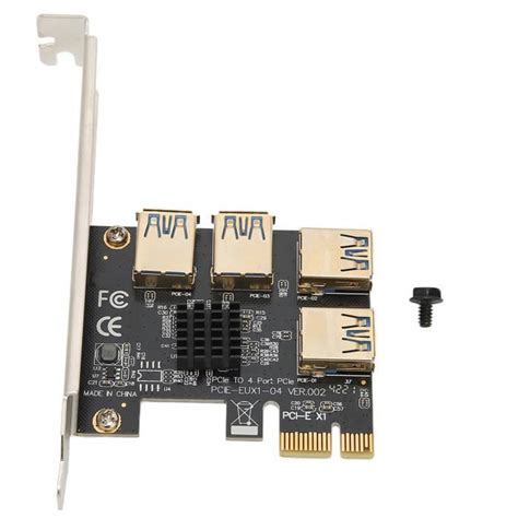 Tbest Carte D Extension Pcie Carte Riser Pcie Noir Ports Usb