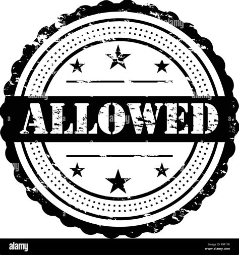 Allowed Stamp Sticker Stock Vector Image And Art Alamy