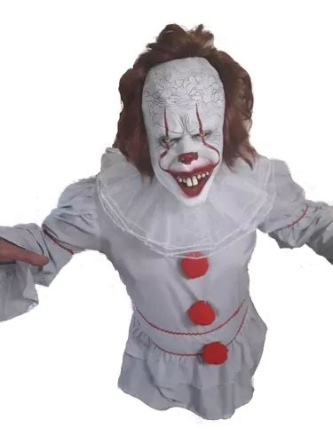 Pennywise Payaso Asesino It Disfraz Adulto Payaso Mascara Cuotas