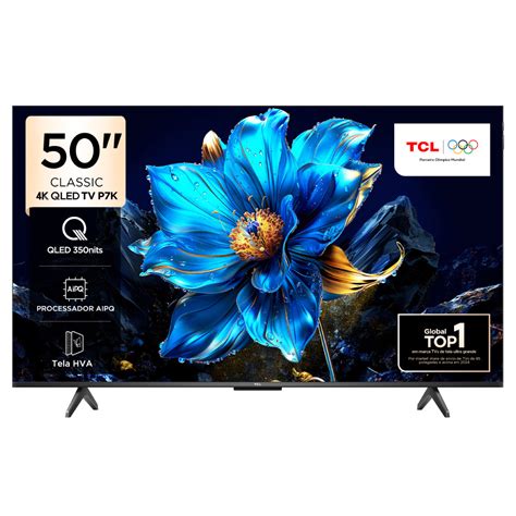 Tv 50 Polegadas Qled - Smart TV TCL 50 Polegadas QLED 4K P7K WiFi Bluetooth Google TV HDR10 ...