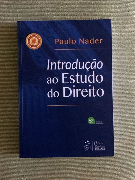 Introdu O Ao Estudo Do Direito Paulo Nader Livro Editora Forence