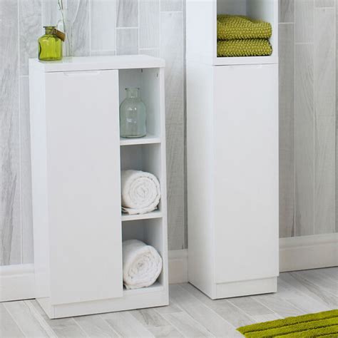 Slim White Gloss Bathroom Cabinet Bathroom Guide By Jetstwit