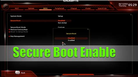 How To Enable Secure Boot In Gigabyte B450m Motherboard Youtube