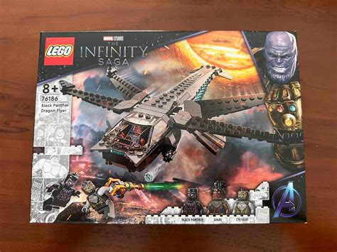LEGO 76186 Marvel Black Panther Dragon Flyer (No Minifigures), Hobbies ...