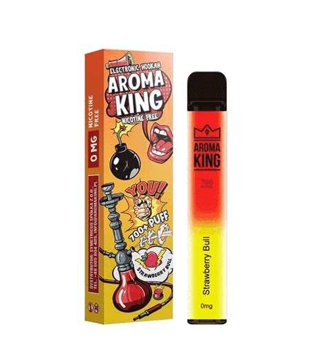 PAPIEROSY JEDNORAZOWE Aroma King HOOKAH 0mg Strawberry Bull