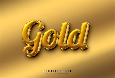 Efecto De Texto Dorado Archivo Psd Premium