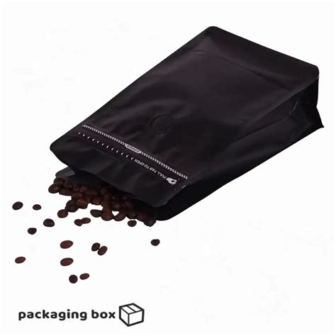 Black Stand Up Pouch With Valve X Cm