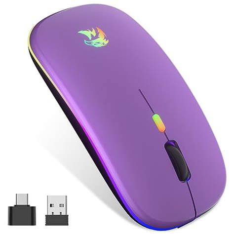 Ratón Inalámbrico Rgb Wisfox 2 4g Ratón Bt Inalámbrico Silencioso