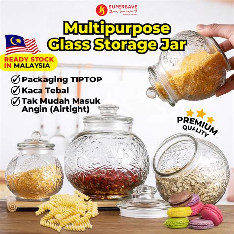 SUPERSAVE Balang Kuih Raya Balang Kaca Raya 2024 Glass Jar Bekas Biskut