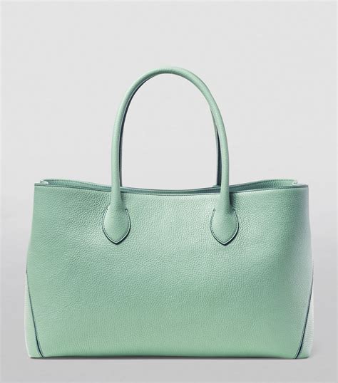 Aspinal Of London Green Midi Leather London Tote Bag Harrods Uk