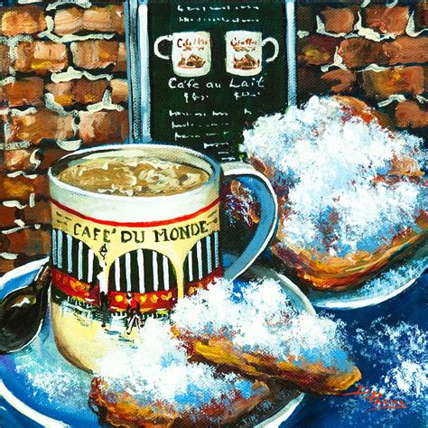 Café Du Monde Art Print New Orleans French Quarter Beignets