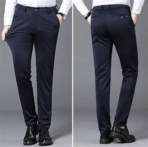 Local DeliveryMen S Business Office Formal Suit Pants Stretchable