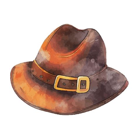 Premium Vector Hat Watercolor Vector Illustration