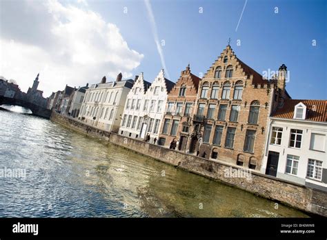 Spiegelrei Canal Bruges Belgium Stock Photo Alamy