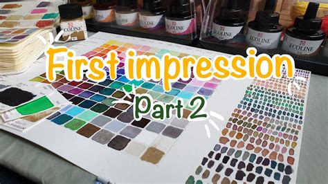 Ecoline Liquid Watercolors Mixing Colours Mixing Chart Youtube