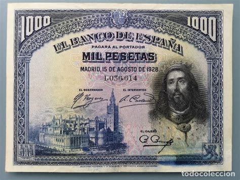 Billete 1000 Pesetas Banco España Madrid 1928 S Vendido En Venta