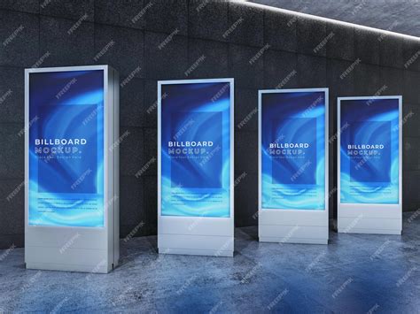 Premium Psd Indoor Led Screen Display Billboards Mockup