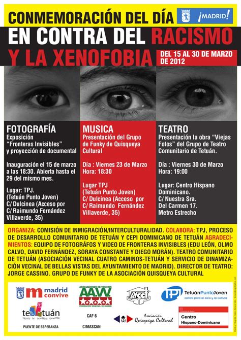 Cartel D A Contra Racismo By Oficina De Informacion Juvenil Chamartin