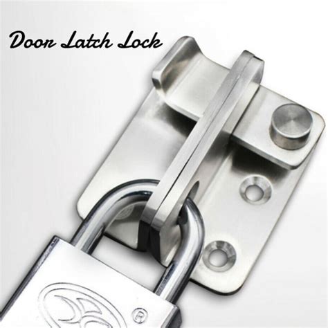 Stainless Steel Door Locks Door Hasp Latch Lock Safety Padlock Thicken Clasp Anti Theft Safety