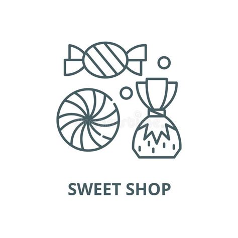 Candy Or Sweet Shop Logo Sign Icon Or Symbol Concept For Cafe Or