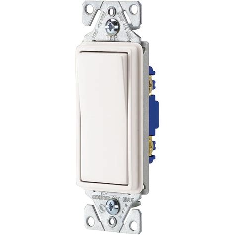 Eaton 15-Amp Single-Pole White Rocker Light Switch in the Light Switches department at Lowes.com