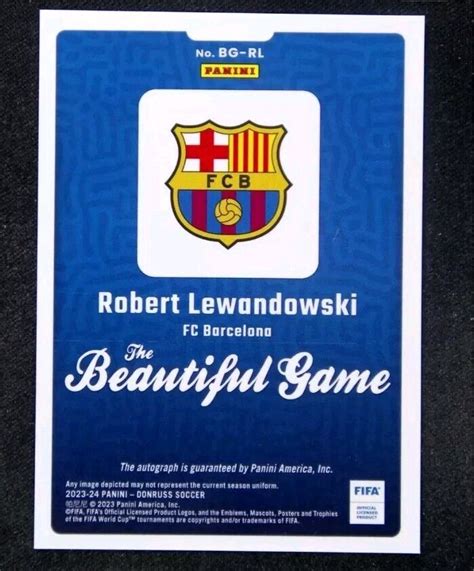 Panini Donruss Fifa Robert Lewandowski The Beautiful Game Auto