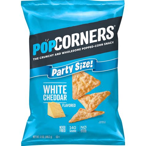 PopCorners Popped Corn Snack White Cheddar Flavored Party Size Hero