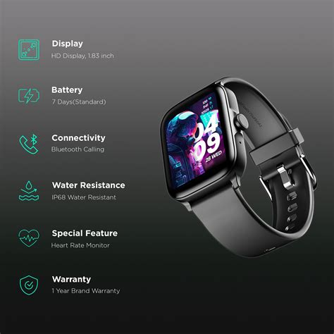 Boat Ultima Call Smartwatch With Bluetooth Calling Mm Hd Display