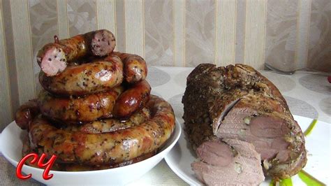 Домашняя Колбаса и Буженина.Готовлю на Пасху /Homemade Sausage and Cold ...
