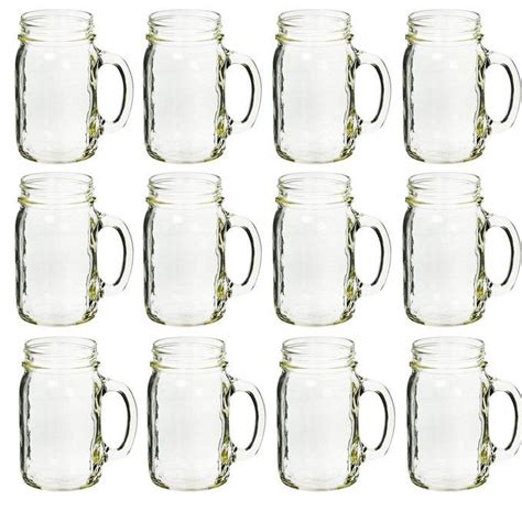 Ball 40014 Plain Drinking Mugs Box Of 12 16 Oz Each Mason Jar Mugs