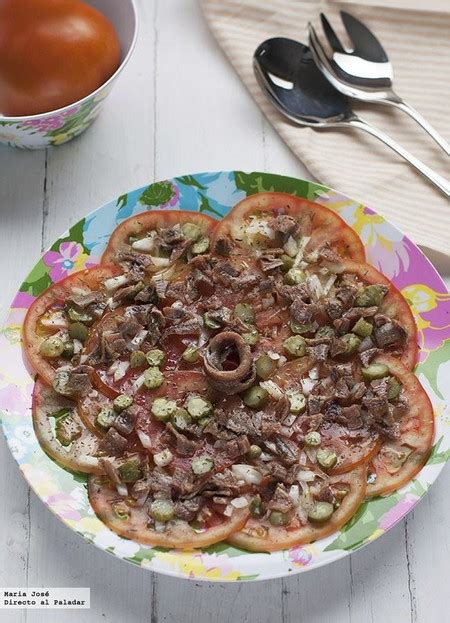 Carpaccio de tomate Receta de cocina fácil sencilla y deliciosa