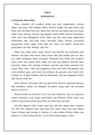 Makalah Bahasa Indonesia Baku PDF