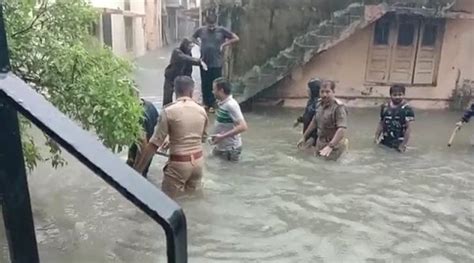 Cars Livestock Swept Away By Flash Flood In Gujarats Junagadh