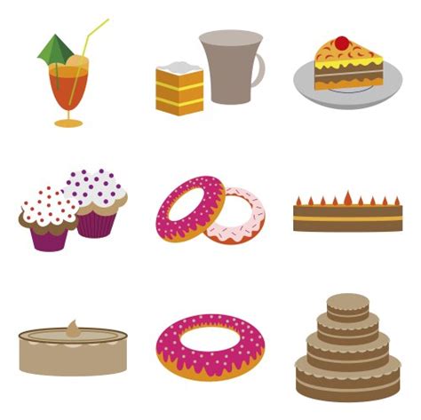 Cakes Set Royalty Free Vector Image Vectorstock