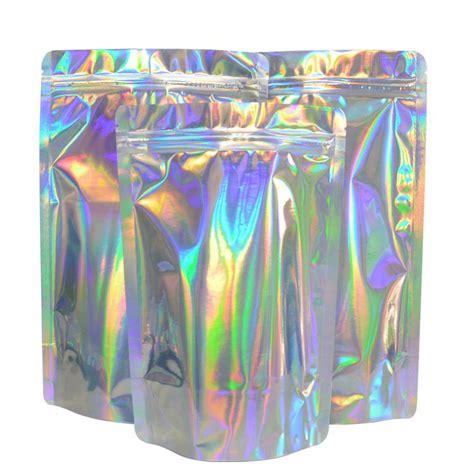 Printing Zipper Plastic Mylar Foil Zip Lock Packaging Hologram Laser