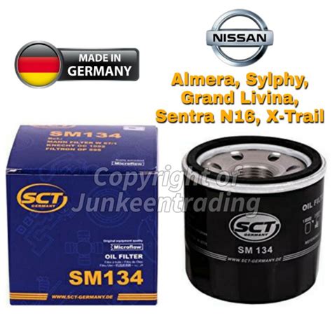 SCT Germany Premium Oil Filter Spec 15208 65F00 For Nissan Almera