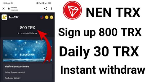 New Tron Mining Trx Earning Site 2021 Sign Up Bonus