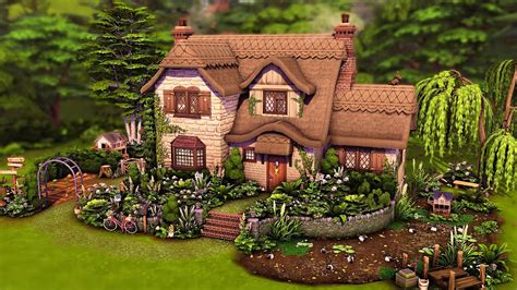 Country Family Cottage | The Sims 4 Speed Build - YouTube