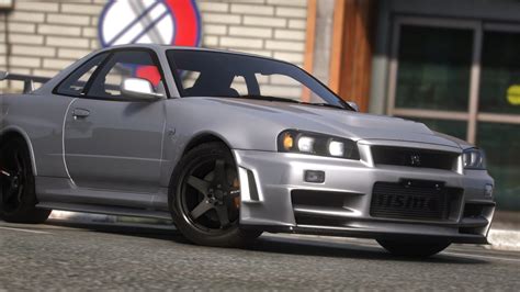 Nissan Skyline R34 GTR V Spec II RB26DETT Engine Exhaust Sound GTA 5