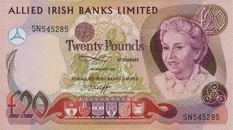 Northern Ireland P4a 20 Pounds From 1982