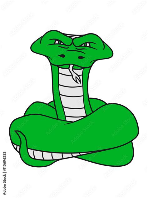 wicked cool dangerous cobra snake comic cartoon design Stock ...