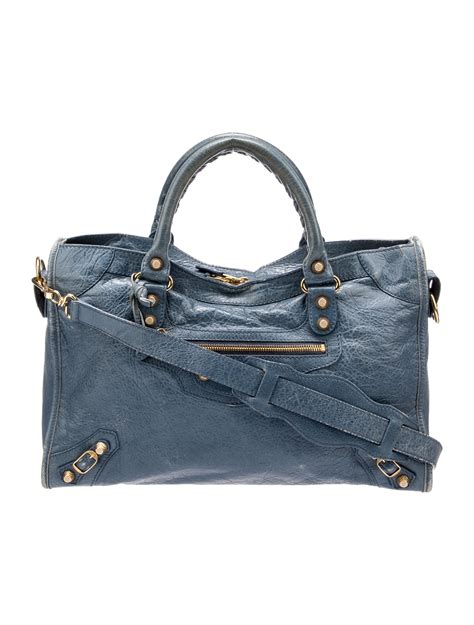 Balenciaga Motocross Giant City Bag Blue Handle Bags Handbags